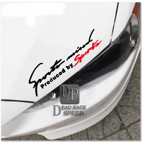 Tem chữ Sport trang trí xe hơi