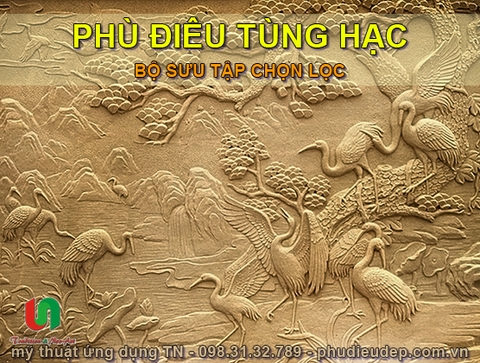 tranh phù điêu tùng hạc giá rẻ tại hà nội