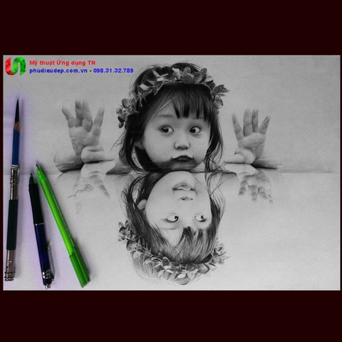 Vẽ chân dung em bé bằng bút chì