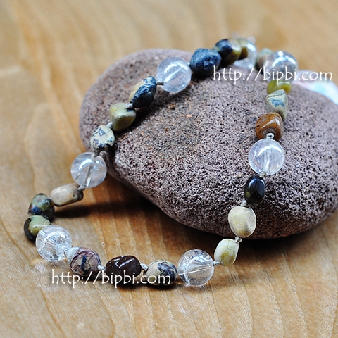 NE001 - Handmade gemstone necklace