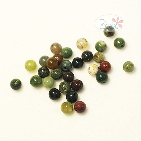 ST003 - 6mm black agate beads