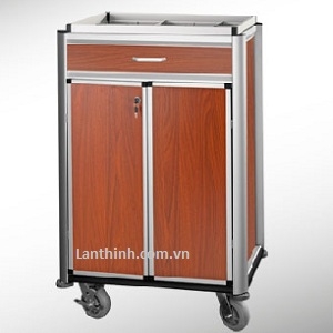 Aluminium beverage restocking cart with door and drawer 3481231DW