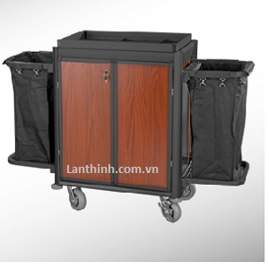 Aluminium maid cart with door, 3162431D