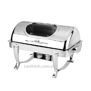 Silver Steel Oblong Chafing Dish -Visible(single pan) 9.7 litre- Item code: GB-KS682-1