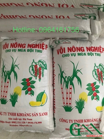 Vôi nông nghiệp: Một sản phẩm chất lượng cao dùng để xử lý đất trồng của CÔNG TY TNHH KHOÁNG SẢN XANH.