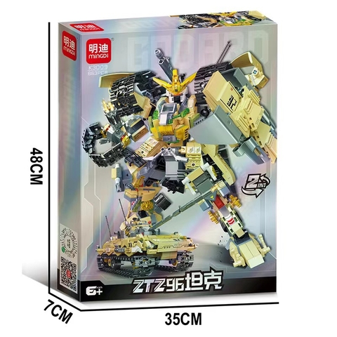 Đồ chơi Lego Xe Tăng ZTZ-96 Biến Hình Thành Hiệp Sĩ Military Army 3009