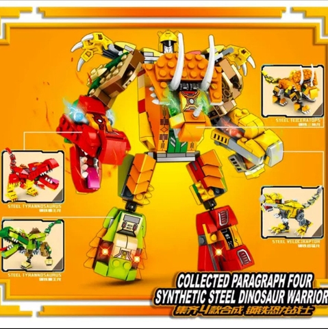 Lắp ráp lego khủng long biến hình robot - 98009