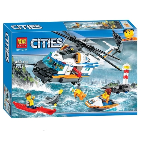 Lắp ráp Lego City máy bay cứu hộ 439 miếng ghép - Bela 10754