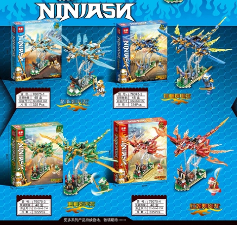 Đồ chơi lắp ráp lego Ninjago rồng -  LEDUO 76075