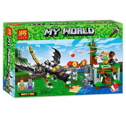 Đồ chơi lắp ráp Lego my world Ngôi TẤN CÔNG TRẠM RỒNG 323 chi tiết - Lele 33162