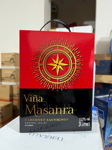 Vang bịch Chile Vina Masanra 13,5 độ 3L-giá rẻ nhất