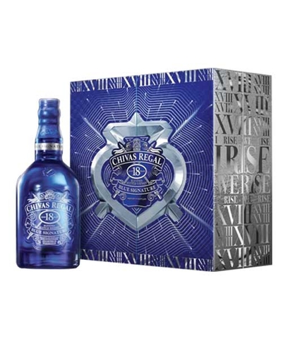 RƯỢU CHIVAS 18 BLUE SIGNATURE HỘP QUÀ 2024-Hàng chính hãng