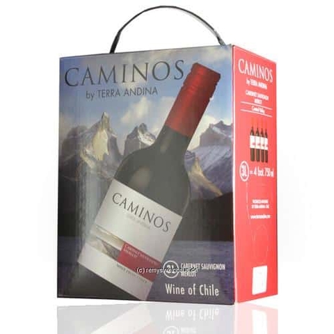 Rượu vang Bịch Chile Caminos 3 Lít Cabernet Sauvignon