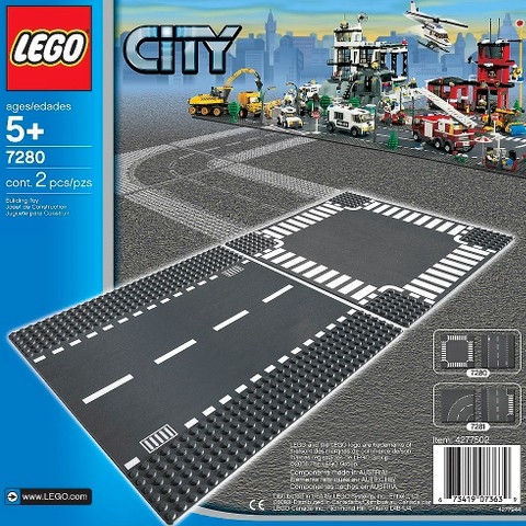 7280 LEGO® Straight & Crossroad Plates
