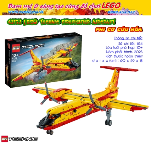 ❤️ 42152 LEGO Technic Firefighter Aircraft - Phi cơ cứu hỏa/ chữa cháy