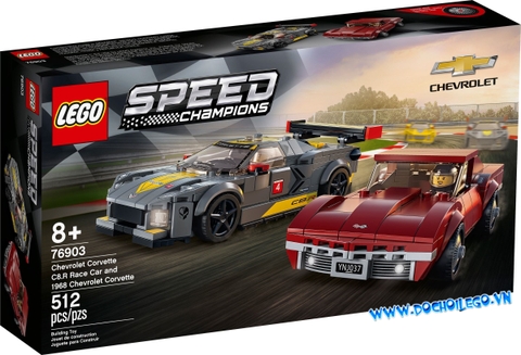 76903 LEGO Speed Champions Chevrolet Corvette C8.R Race Car and 1968 Chevrolet Corvette