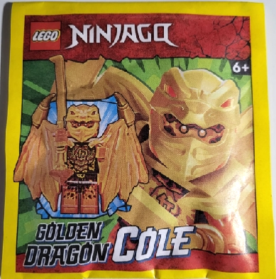 892304 lego Ninjago Crystalized Golden Dragon Cole paper bag - Đồ chơi lắp ráp Nhân vật Cole rồng vàng