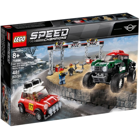 Siêu xe 75894 LEGO Speed Champions 1967 Mini Cooper S Rally and 2018 Mini John Cooper Works Buggy