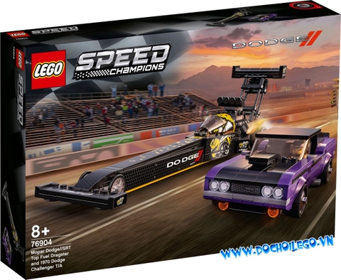 76904 LEGO Speed Champions  Mopar Dodge//SRT Top Fuel Dragster and 1970 Dodge Challenger T/A