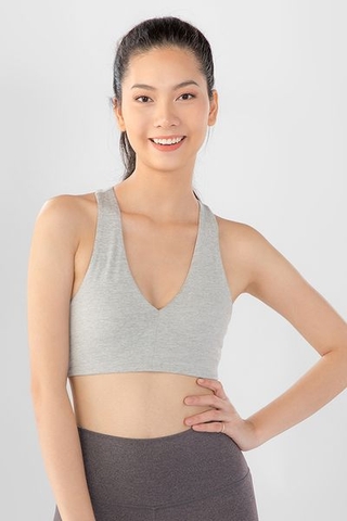 Áo Bra Yoga Sport Bra xám kẽm H8B70