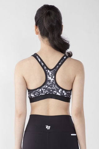 Áo Bra Yoga thể thao họa tiết đen trắng H6510