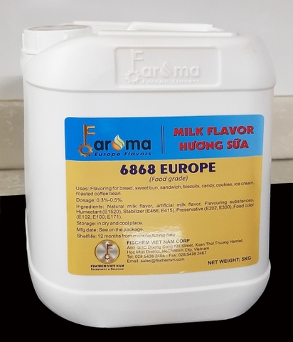 Hương Sữa Faroma 6868 - Can 5 Kg - Milk Flavor