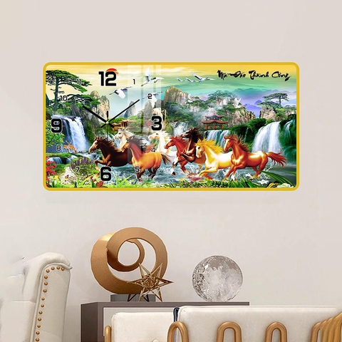 Tranh Đồng Hồ Tráng Gương Mã Đáo Thành Công SGP 1692205 Tranh Đồng Hồ Tráng Gương Mã Đáo Thành Công SGP 1692205