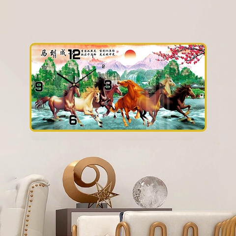 Tranh Đồng Hồ Tráng Gương Mã Đáo Thành Công SGP 1692206 Tranh Đồng Hồ Tráng Gương Mã Đáo Thành Công SGP 1692206