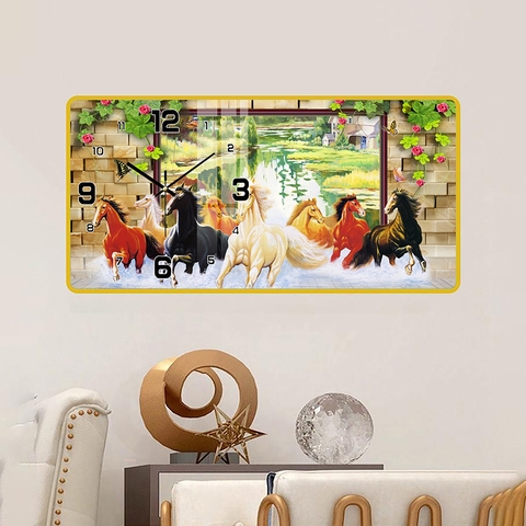 Tranh Đồng Hồ Tráng Gương Mã Đáo Thành Công SGP 1692246 Tranh Đồng Hồ Tráng Gương Mã Đáo Thành Công SGP 1692246