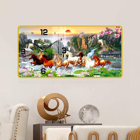 Tranh Đồng Hồ Tráng Gương Mã Đáo Thành Công SGP 1692248 Tranh Đồng Hồ Tráng Gương Mã Đáo Thành Công SGP 1692248