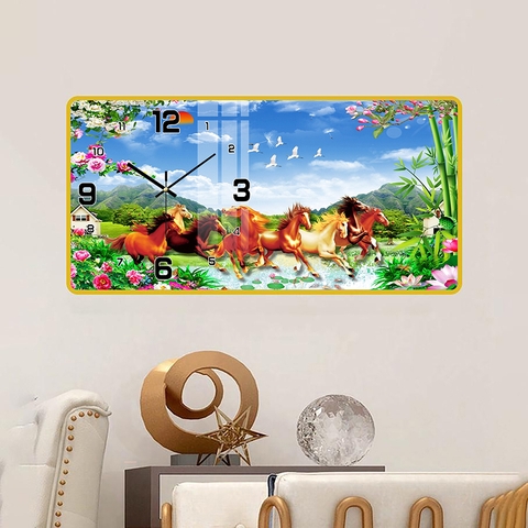 Tranh Đồng Hồ Tráng Gương Mã Đáo Thành Công SGP 1692239 Tranh Đồng Hồ Tráng Gương Mã Đáo Thành Công SGP 1692239