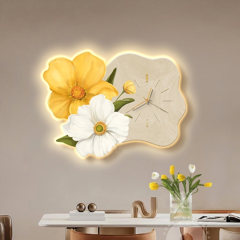 Tranh Đèn Led Tráng Gương Pha Lê Hoa - LD21 Tranh Đèn Led Tráng Gương Pha Lê Hoa - LD21