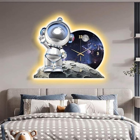 Tranh Đèn Led Tráng Gương Pha Lê Phi Hành Gia - LD47 Tranh Đèn Led Tráng Gương Pha Lê Phi Hành Gia - LD47