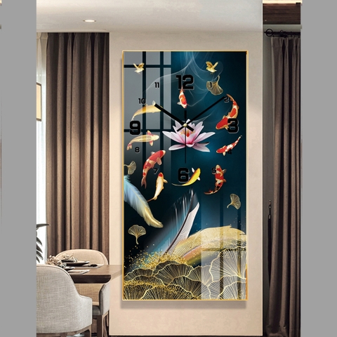 Tranh Đồng Hồ Tráng Gương Cửu Ngư Quần Hội SGP 5242205 Tranh Đồng Hồ Tráng Gương Cửu Ngư Quần Hội SGP 5242205