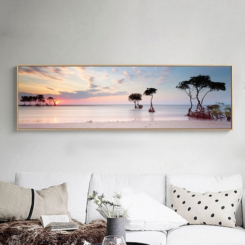 Tranh Canvas - Tranh Panorama Hoàng Hôn Trên Bãi Biển SGP 1632206 Tranh Canvas - Tranh Panorama Hoàng Hôn Trên Bãi Biển SGP 1632206