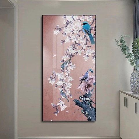 Tranh Khổ Dọc - Tranh Hoa Đào Và Én SGP 2832257 Tranh Khổ Dọc - Tranh Hoa Đào Và Én SGP 2832257