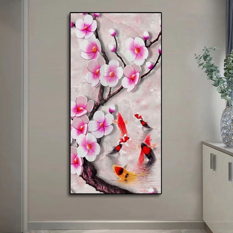 Tranh Khổ Dọc - Tranh Hoa Đào SGP 2832258 Tranh Khổ Dọc - Tranh Hoa Đào SGP 2832258