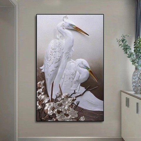 Tranh Khổ Dọc - Tranh Song Hạc SGP 2932203 Tranh Khổ Dọc - Tranh Song Hạc SGP 2932203