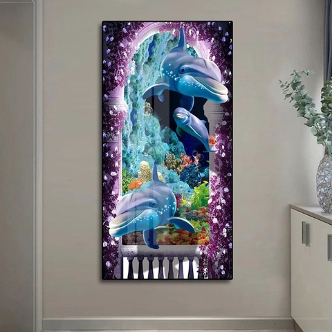 Tranh Khổ Dọc - Tranh Cá Heo SGP 2932213 Tranh Khổ Dọc - Tranh Cá Heo SGP 2932213