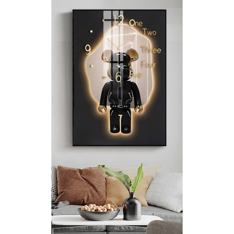 Tranh Đồng Hồ Tráng Gương Bearbrick SGP 1782233 Tranh Đồng Hồ Tráng Gương Bearbrick SGP 1782233