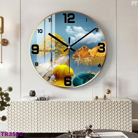 Tranh Đồng Hồ Tráng Gương Hiện Đại SGP 3955 Tranh Đồng Hồ Tráng Gương Hiện Đại SGP 3955