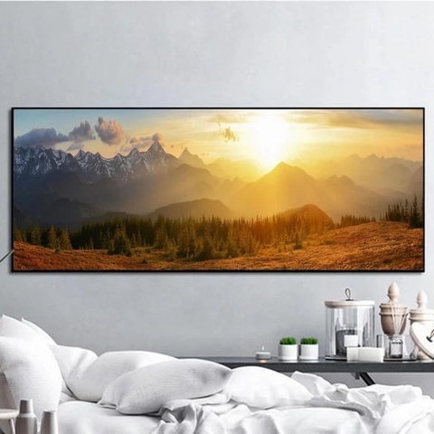 Tranh Canvas - Tranh Panorama Hoàng Hôn Trên Đồi SGP 4122207 Tranh Canvas - Tranh Panorama Hoàng Hôn Trên Đồi SGP 4122207