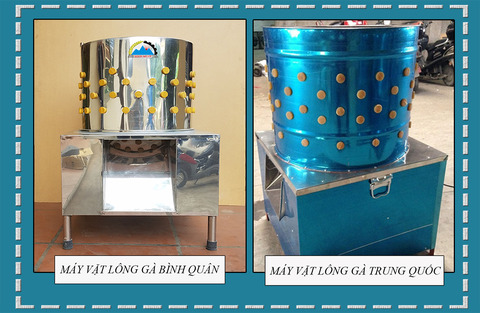 So sánh máy vặt lông gà vịt Bình Quân và máy của Trung Quốc