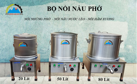 Công ty Bình Quân bán nồi nấu phở inox loại 25 lít, 50 và 80 lít
