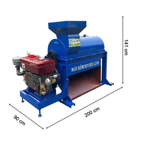 Máy Băm Xơ Dừa B1200 Đầu Nổ ( phiên bản 2023 )