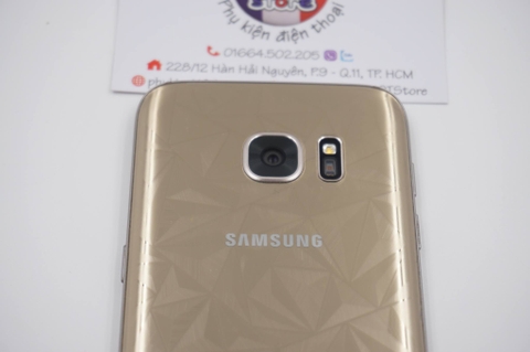 Miếng dán mặt lưng 3D vân kim cương cho Samsung S7/S7E