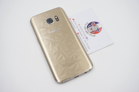 Miếng dán mặt lưng 3D vân kim cương cho Samsung S7/S7E