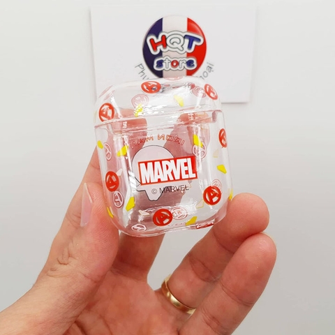 Case Trong Suốt Siêu Anh Hùng Marvel Avengers cho Airpods 1 / 2