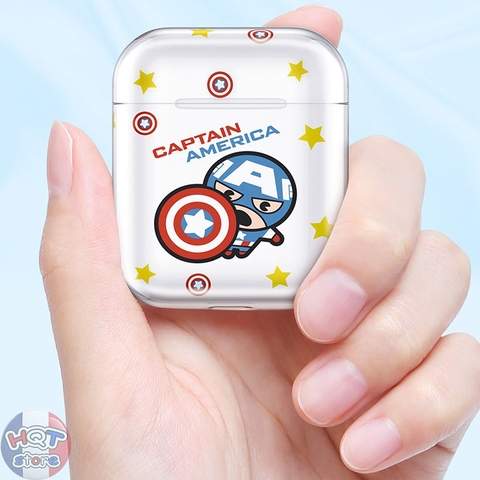 Case Trong Suốt Siêu Anh Hùng Marvel Avengers cho Airpods 1 / 2