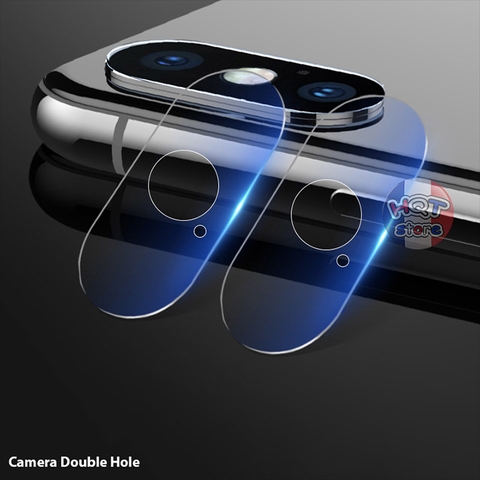 Kính cường lực Camera Double Hole siêu trong IPhone XS Max  / XS / X